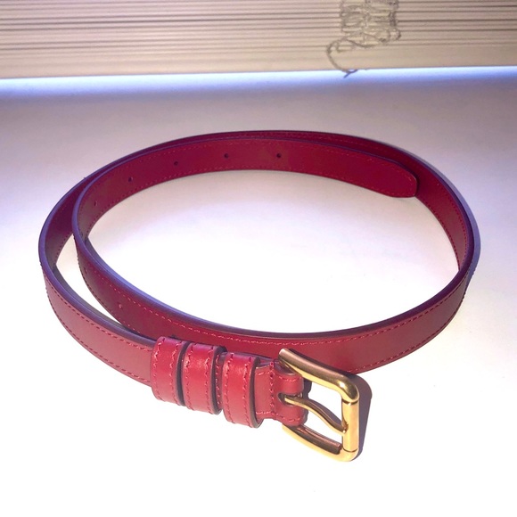 Dolce & Gabbana red buckle belt with gold metal - Picture 6 of 7